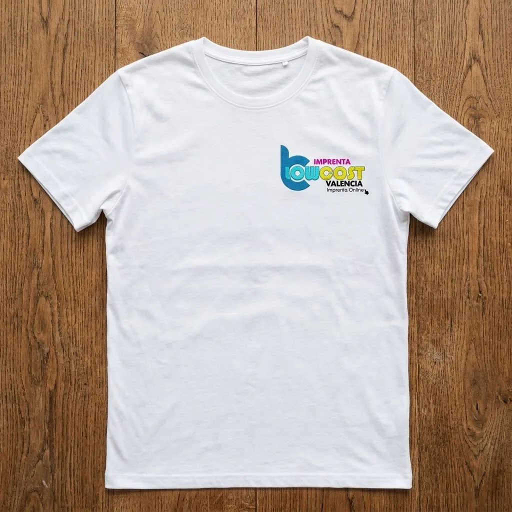 Camiseta blanca con logo en el pecho