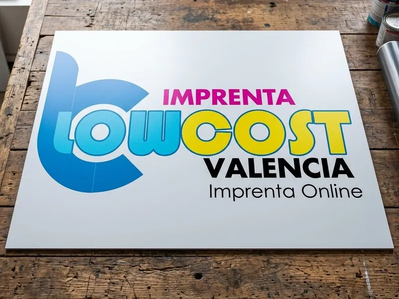 Cartel de rotulación en escaparate